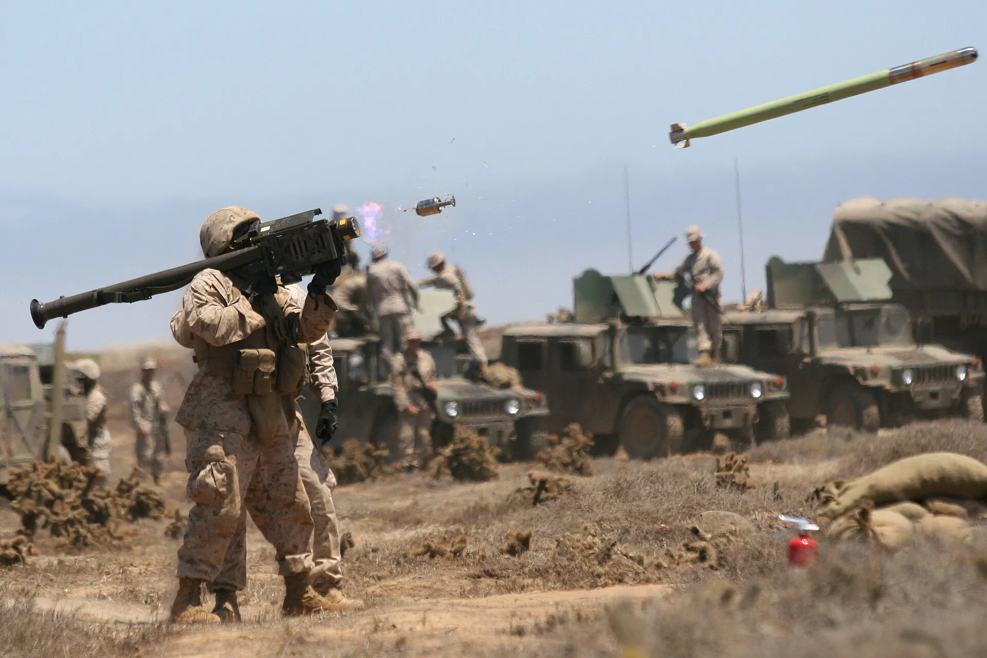 Start einer FIM-92A-Stinger-Rakete