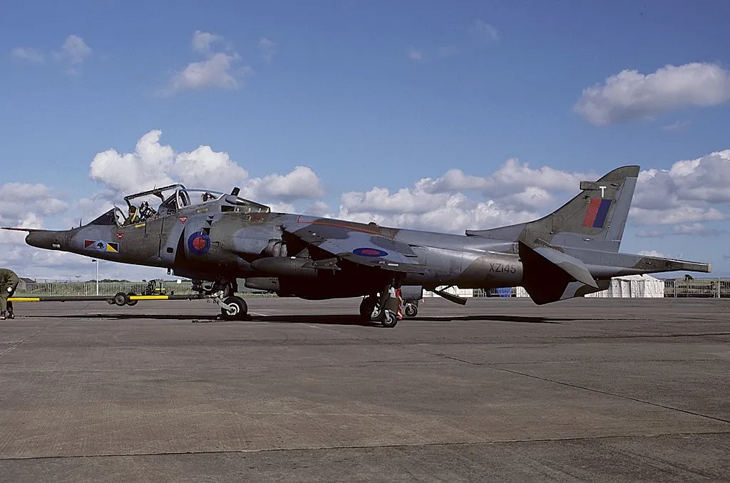 Zweisitziger Hawker Siddeley Harrier T4 der RAF