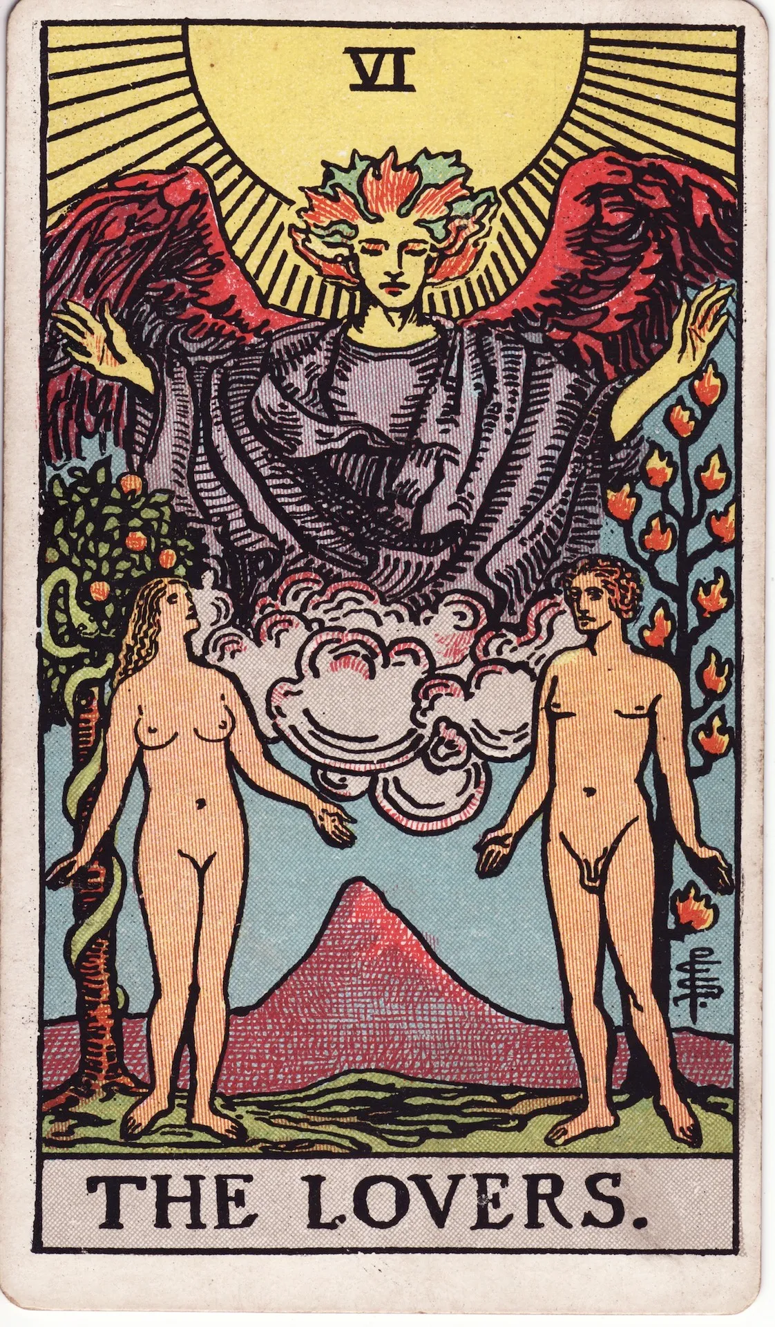 Tarotkarte „Die Liebenden“ aus dem Rider-Waite-Smith-Deck